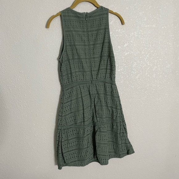 Gap Olive Green Eyelet Dress 0 - Picture 6 of 6